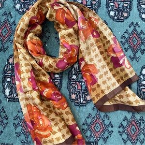 Bright and fun vintage silk scarf